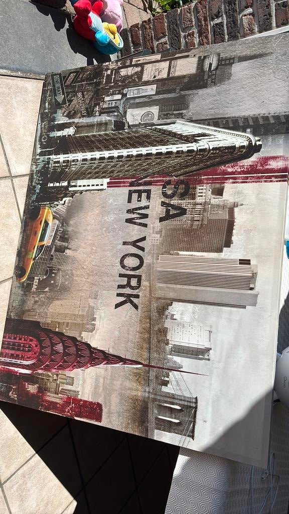 Mooie print op kader New York city 113x85cm, Ophalen, Zo goed als nieuw