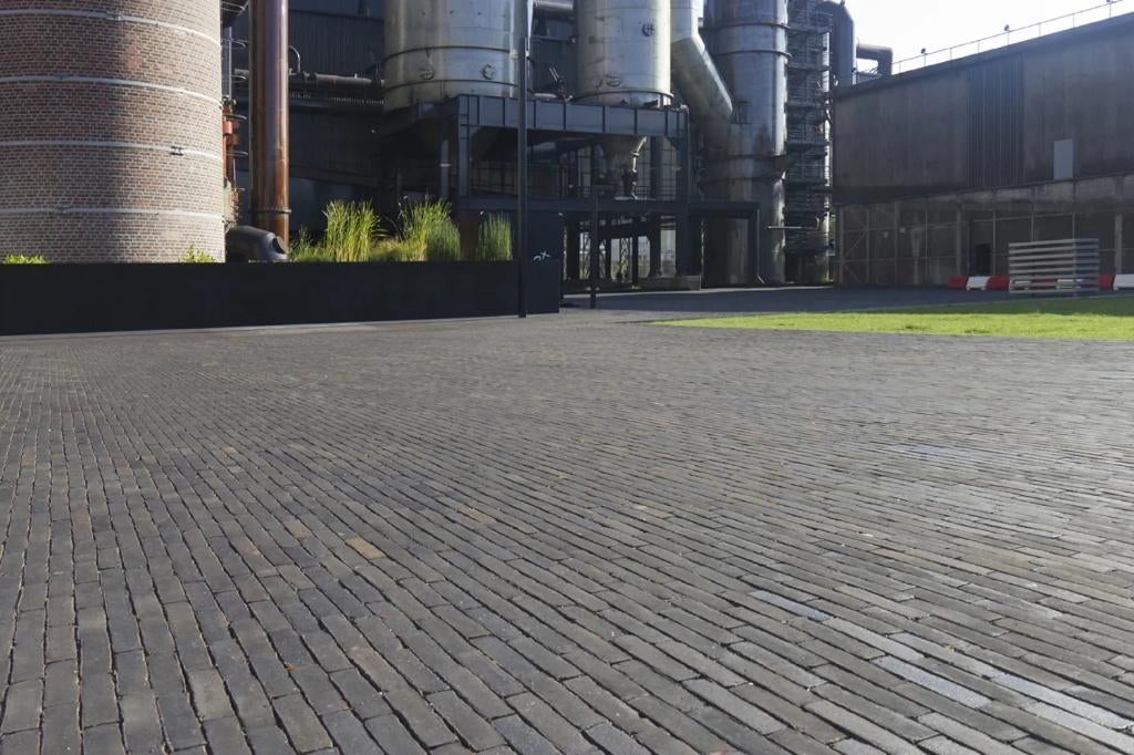 Kleiklinkers DECIMA GRAFIET VAN DE MOORTEL -, Tuin en Terras, Tegels en Klinkers, Ophalen, Keramiek, Klinkers, Zo goed als nieuw