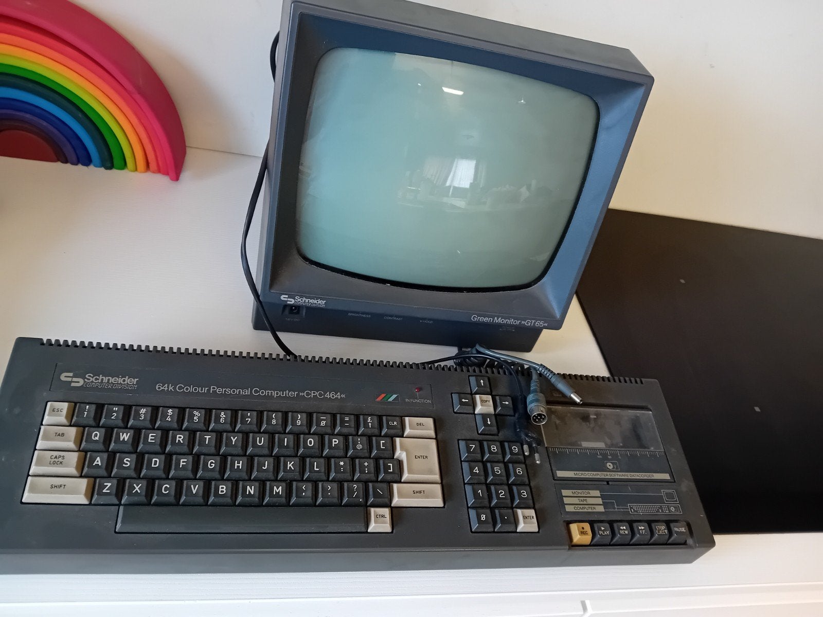 Schneider CPC 464 – retro computer met monitor en toetsenbor, Computers en Software, Ophalen of Verzenden