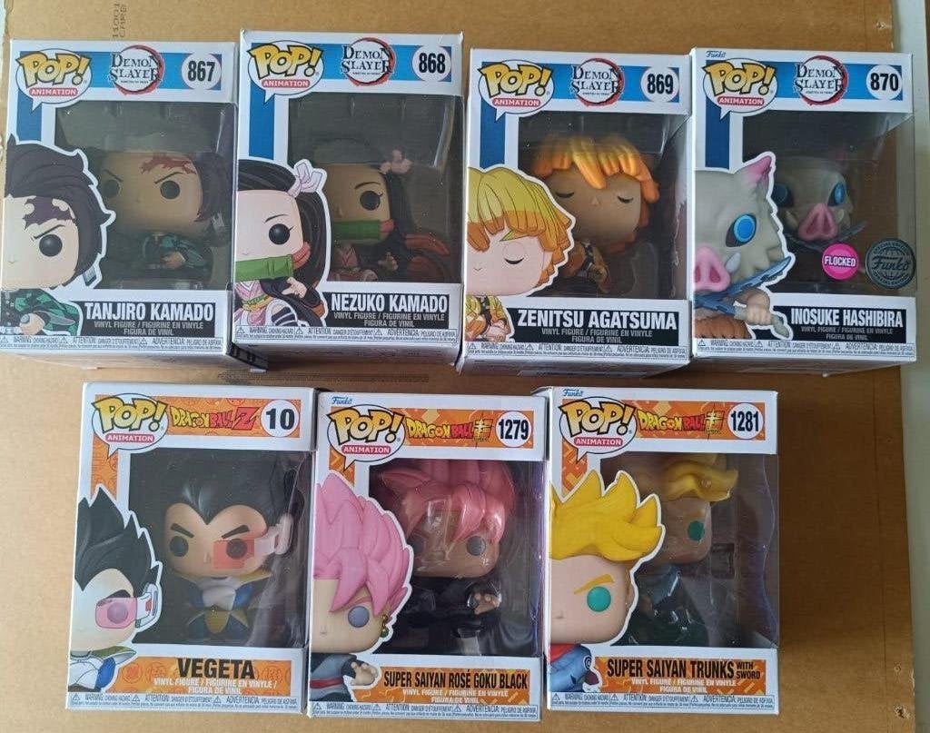 Figurines Funko POP - Demon Slayer & Dragon ball Z et super, Enlèvement