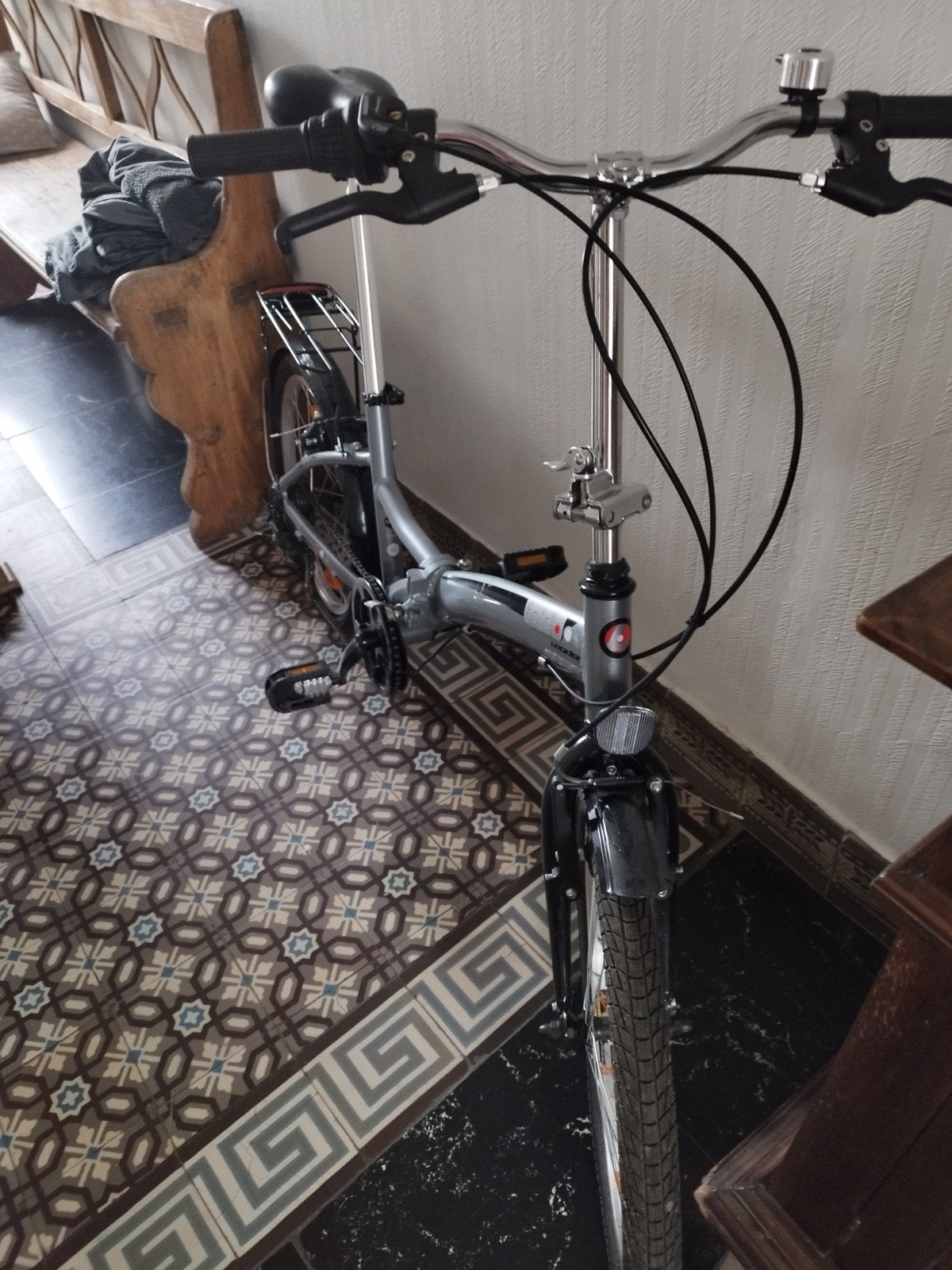 zilver kleurige plooi fiets perfecte staat., Fietsen en Brommers, Ophalen