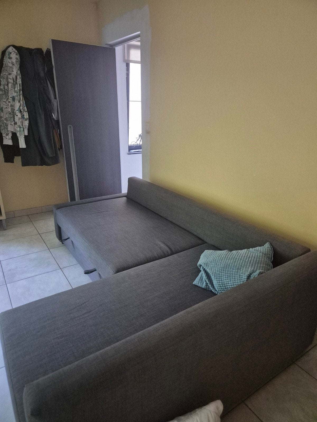 Slaapbank 2 personen, zetel, Ophalen, Grijs