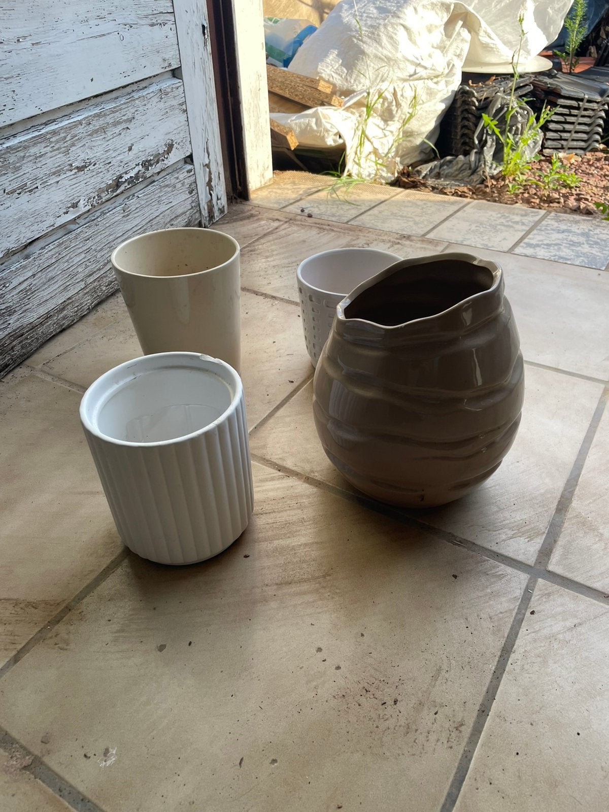Vazen, Tuin en Terras, Ophalen, Gebruikt, Aardewerk