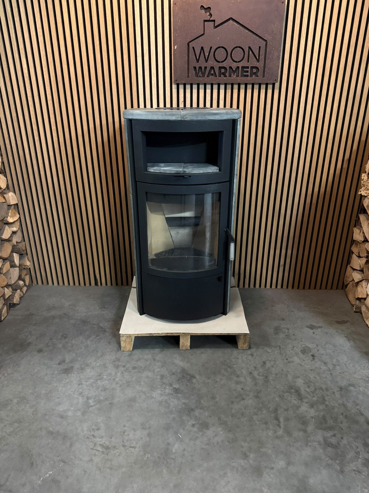 26120 Speksteenkachel Hark 44 eco plus 8kw, Ophalen, Gebruikt, Houtkachel, Vrijstaand