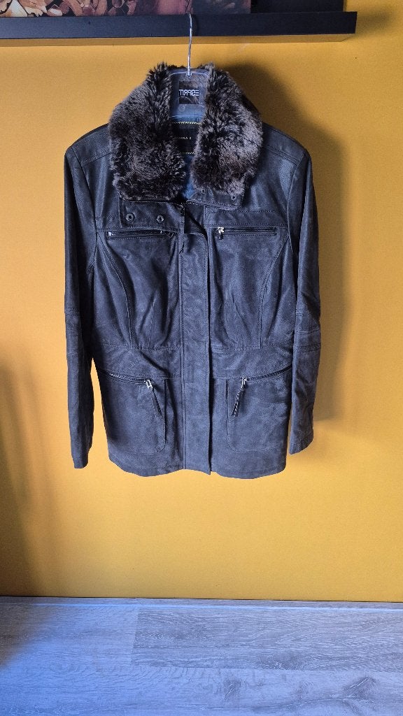 Donna D leren dames winter jas, Kleding | Dames, Jassen | Winter, Donna D, Bruin, Maat 42/44 (L), Ophalen of Verzenden
