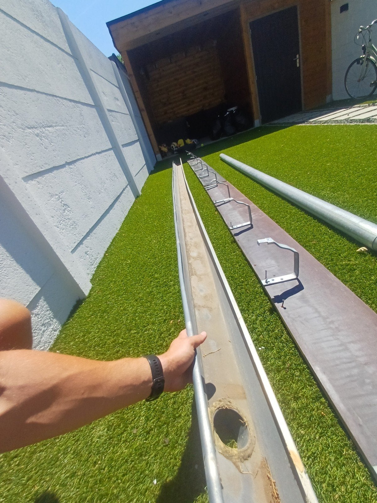 zinken dakgoot + zinken buis + toebehoren, Doe-het-zelf en Bouw, Ophalen