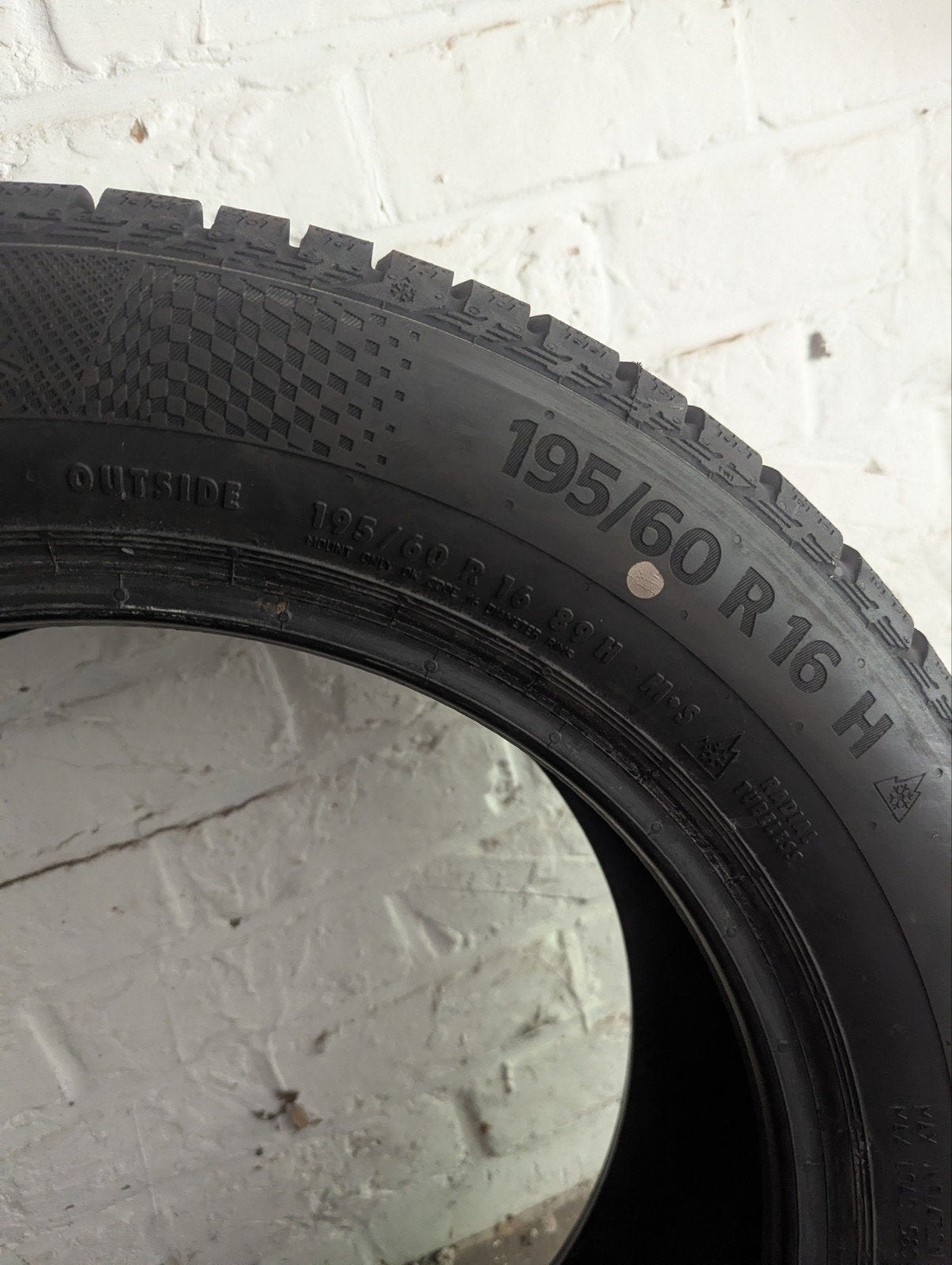 Winterbanden continental 195/60 R16 91H nieuwstaat, Enlèvement