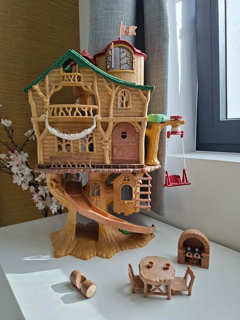 Sylvanian families boomhuis + blokhut, Ophalen