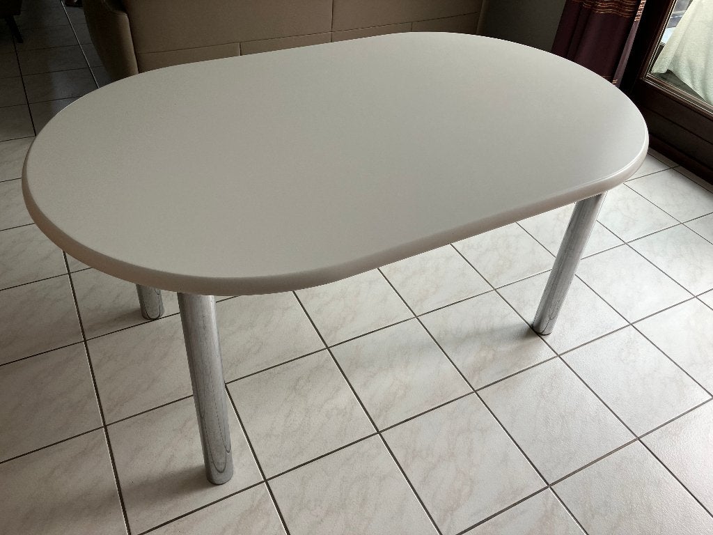 Ovale keukentafel, Gebruikt, 50 tot 100 cm, Vijf personen of meer, 150 tot 200 cm
