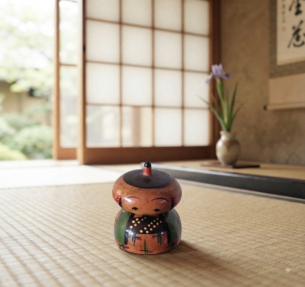 Leuke Hinamatsuri kokeshi, Hout, Verzenden, 3 cm, Geschilderd