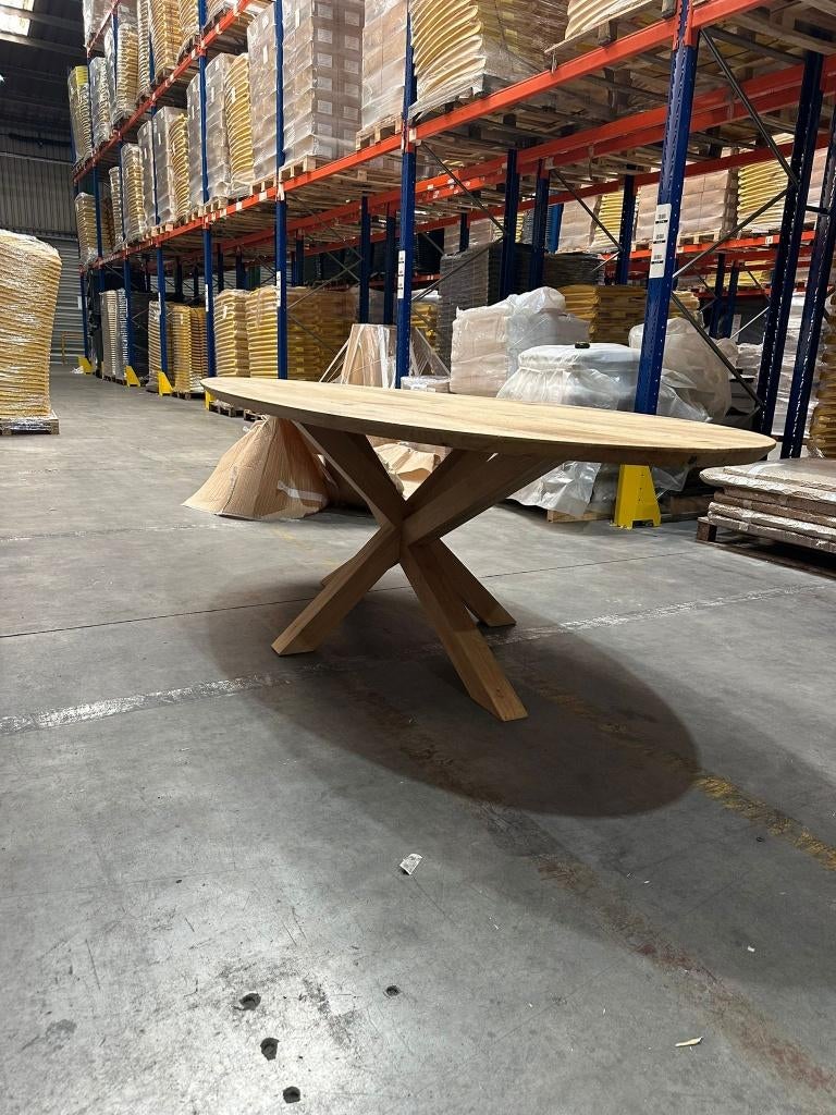 Natuurlijke eikenhouten tafels, 50 tot 75 cm, Eikenhout, Nieuw, 150 tot 200 cm