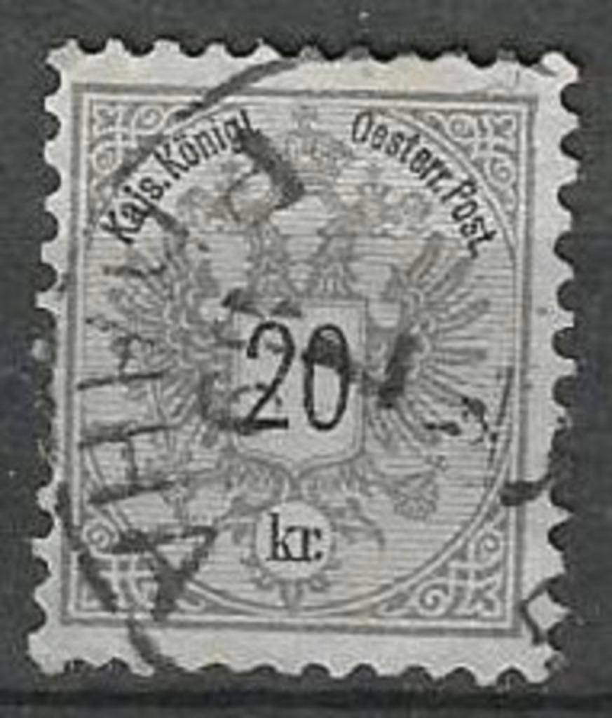 Autriche 1883 - Yvert 44 - Empire turc - 20 km. (ST), Timbres & Monnaies, Timbres | Europe | Autriche, Affranchi, Envoi