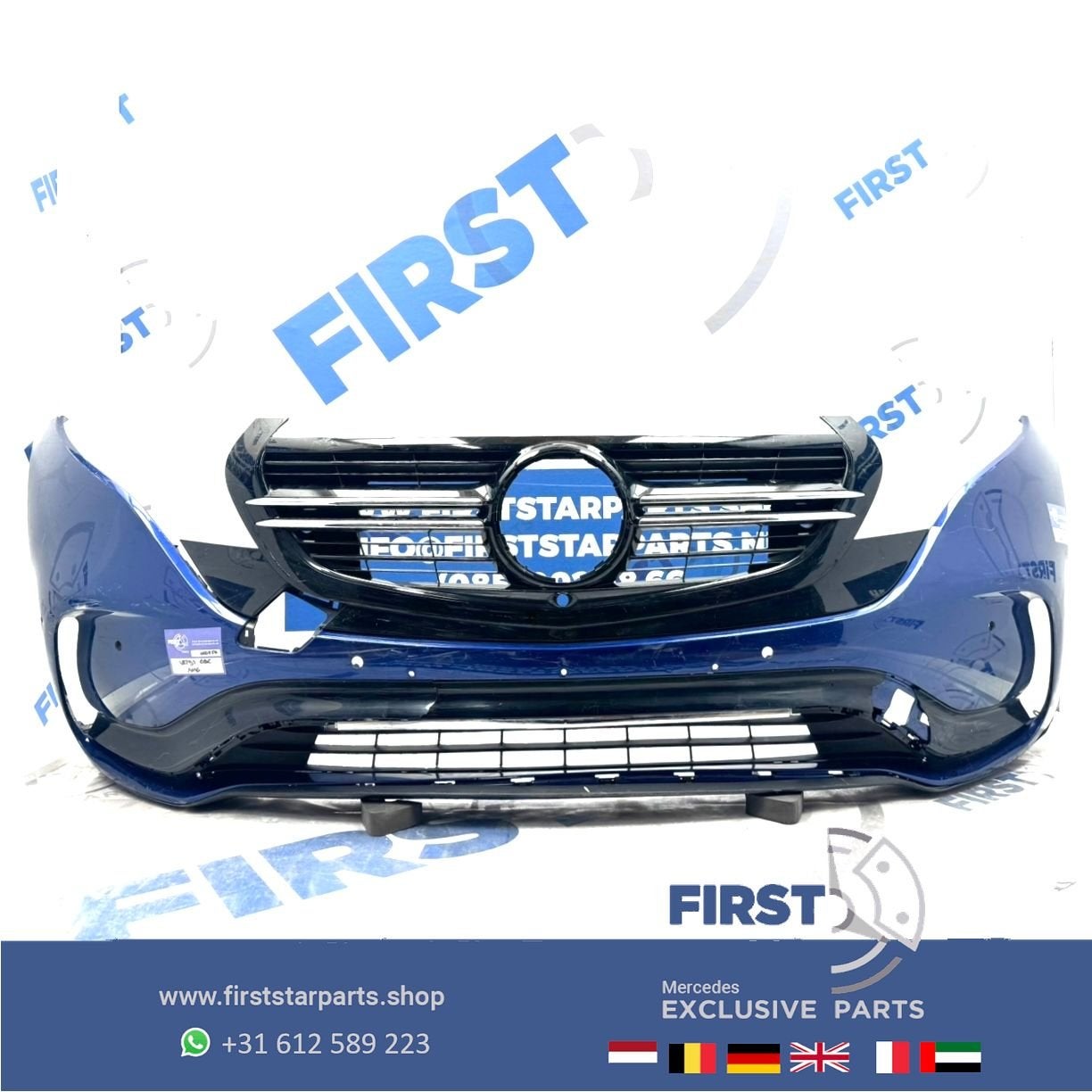 W293 BUMPER A2938859900 N293 EQC AMG VOORBUMPER ZWART WIT GR