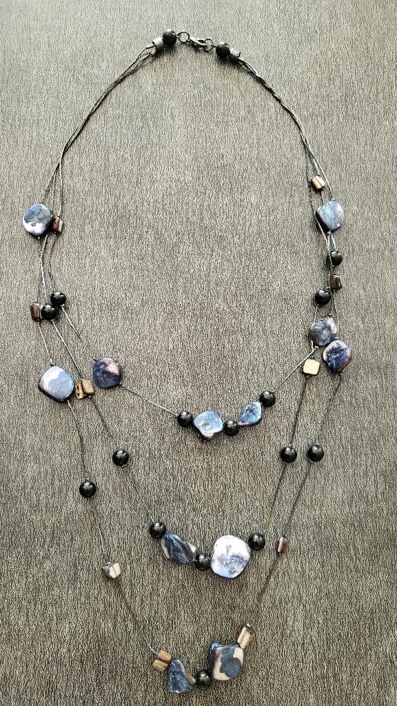 Collier multicouche - style bohème, Enlèvement ou Envoi, Comme neuf, Violet