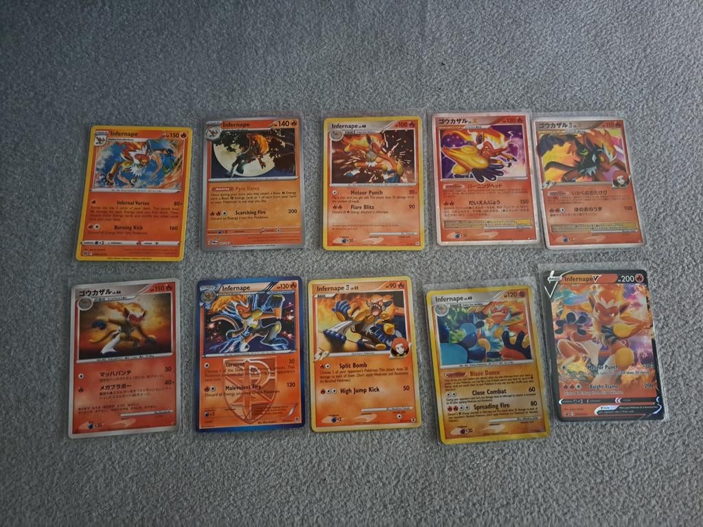 Infernape Pokémon kaarten, Ophalen, Zo goed als nieuw, Meerdere kaarten