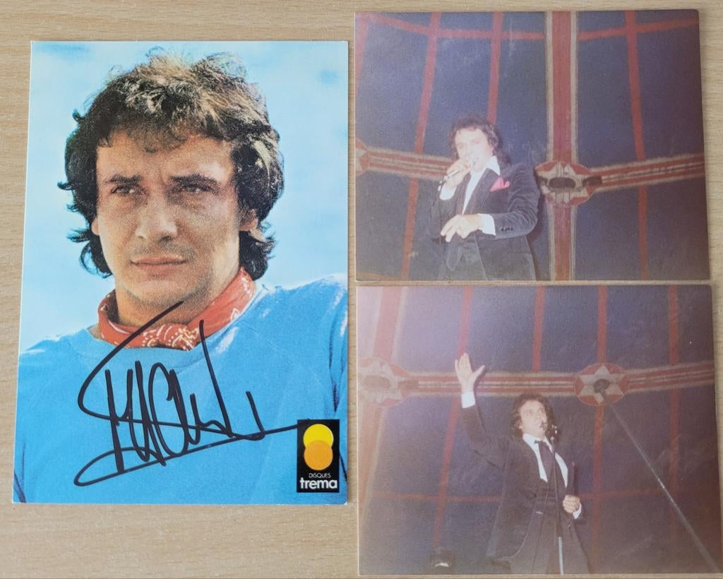 Voor fans van Michel SARDOU, Verzamelen, Muziek, Artiesten en Beroemdheden, Ophalen of Verzenden, Gebruikt, Foto of Kaart, Gesigneerd