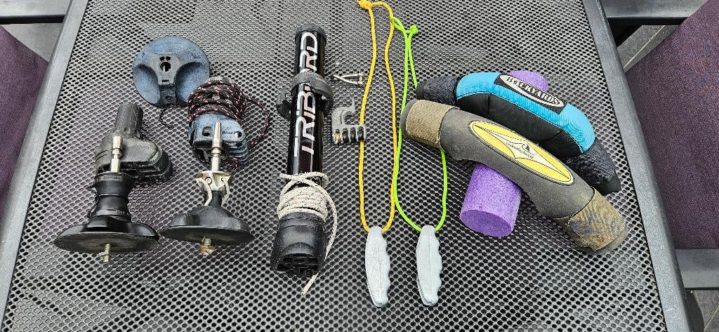 Set met windsurfuitrusting., Watersport en Boten, Windsurfen, Gebruikt, Giek, Ophalen of Verzenden