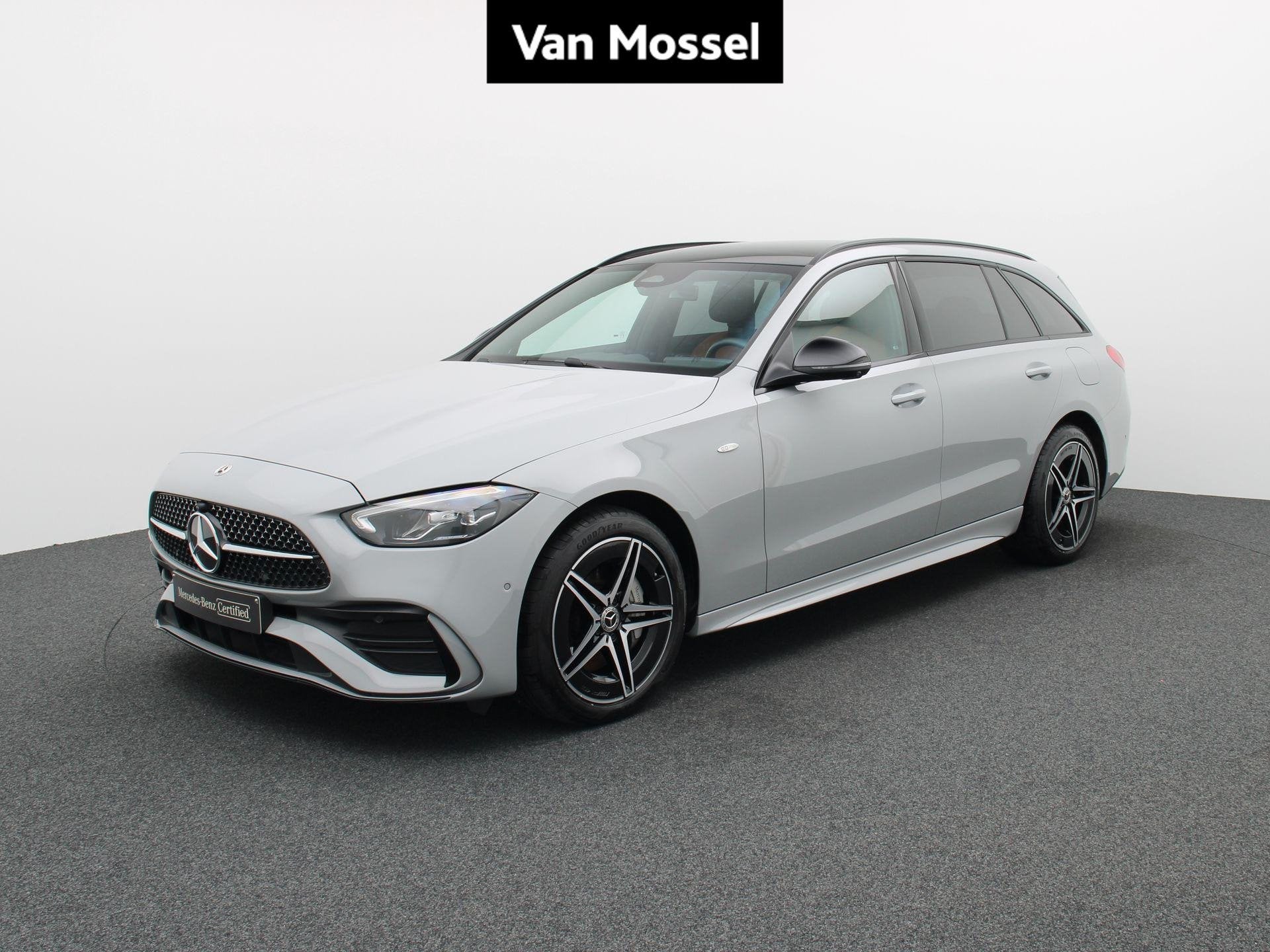 Mercedes-Benz C-Klasse 300 e AMG Line Estate + LEDER TWO TON, Autos, Mercedes-Benz, Argent ou Gris, Achat, 1800 kg, Automatique