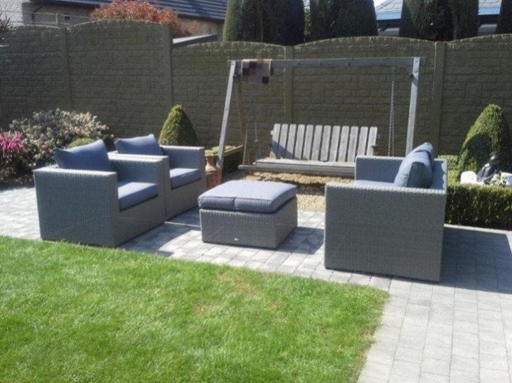 Luxe Tuinset, Tuin en Terras, Ophalen, Wicker, Hocker, Loungeset