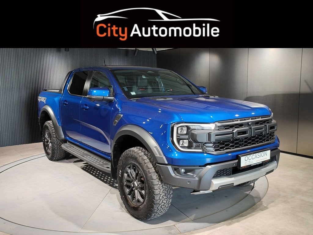 Ford Ranger RAPTOR 3.0 V6 ECOBOOST 4X4 CARPLAY CAMERA 360, Automaat, Blauw, Adaptive Cruise Control, Leder