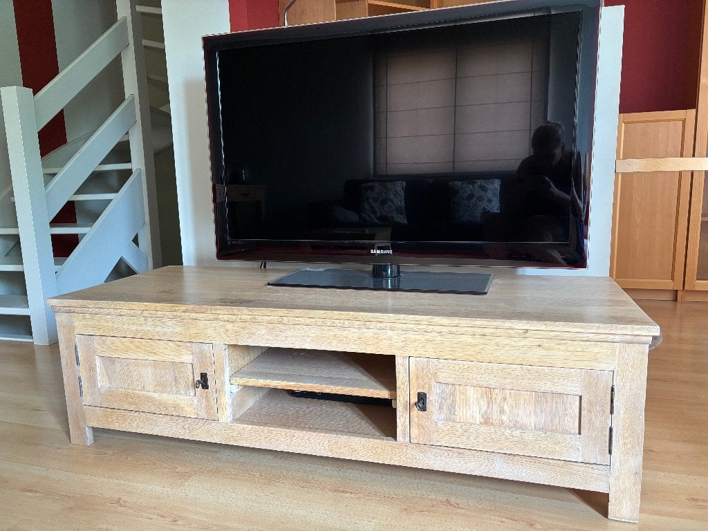 4-delige meubelset voor in de woonkamer, Ophalen, Gebruikt, 100 tot 150 cm, Teakhout