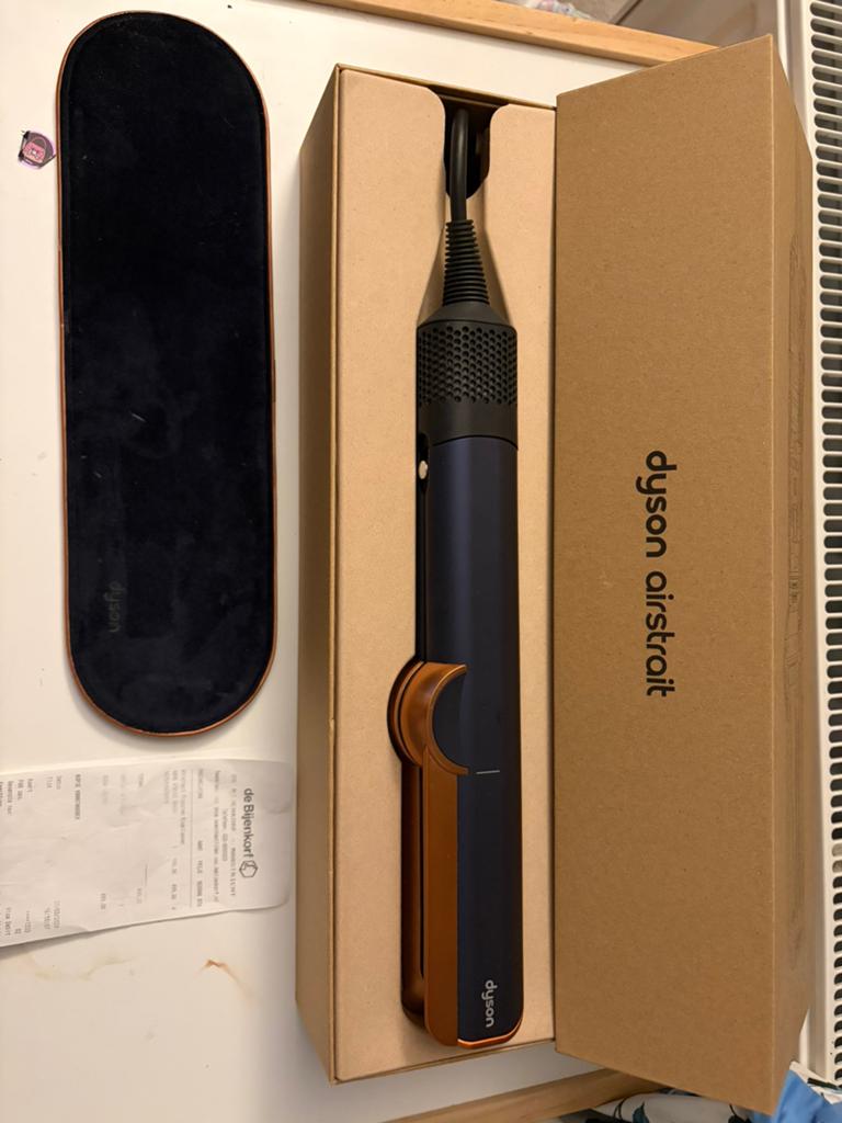 Dyson airstrait prussian blue/copper, Handtassen en Accessoires, Uiterlijk | Haarverzorging, Ophalen, Zo goed als nieuw
