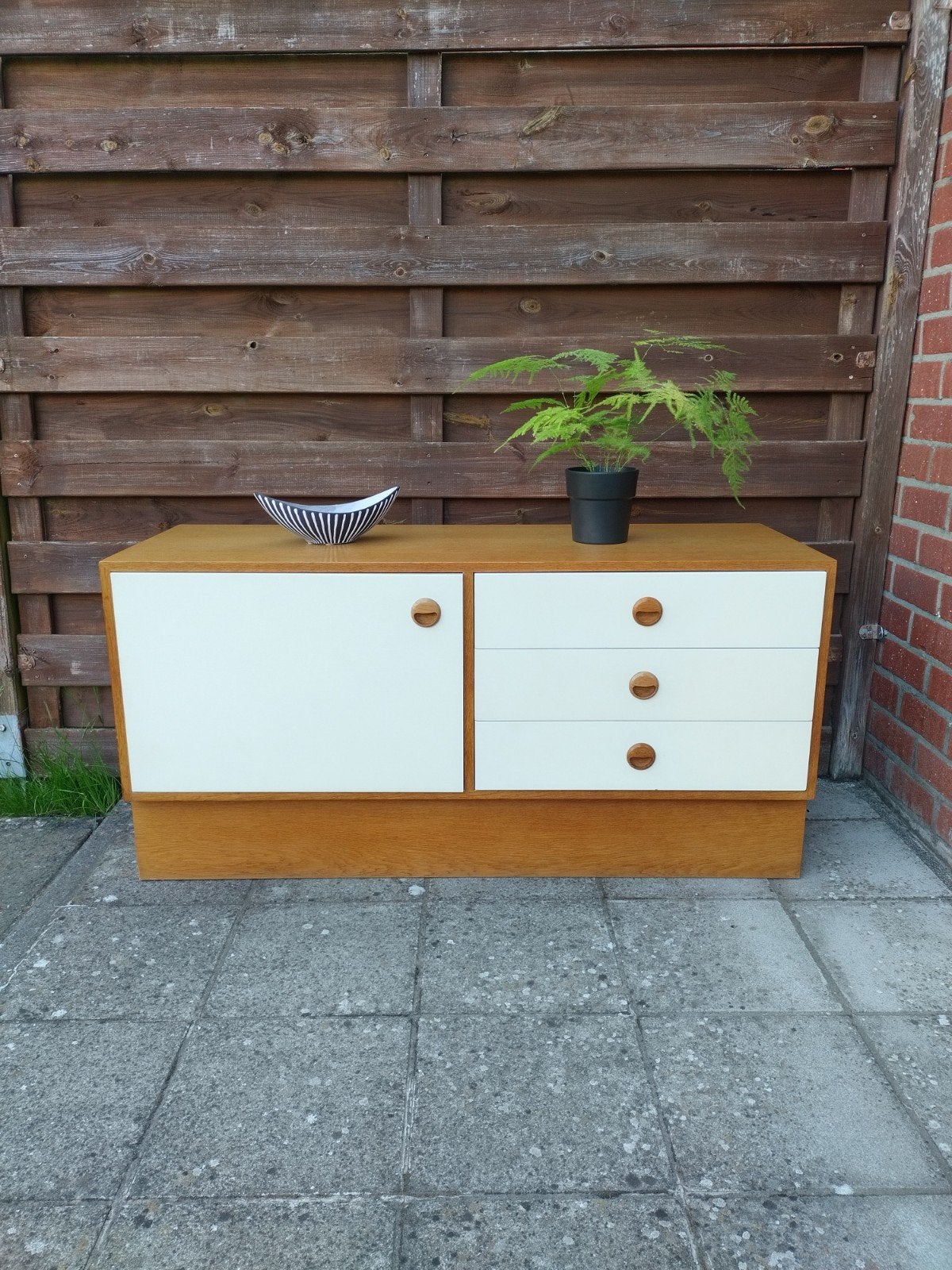 Vintage Scandinavisch dressoir/dressoir, Ophalen, Teakhout