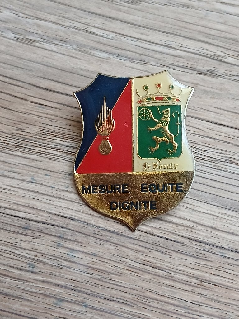 Insigne gd Le Roeulx, Enlèvement ou Envoi, Gendarmerie, Emblème ou Badge