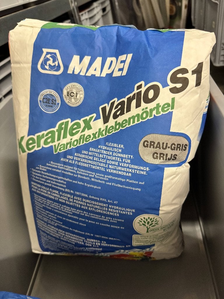 Tegellijm Mapei Keraflex Vario S1 grijs 25kg, Enlèvement, Neuf, Carrelage de sol