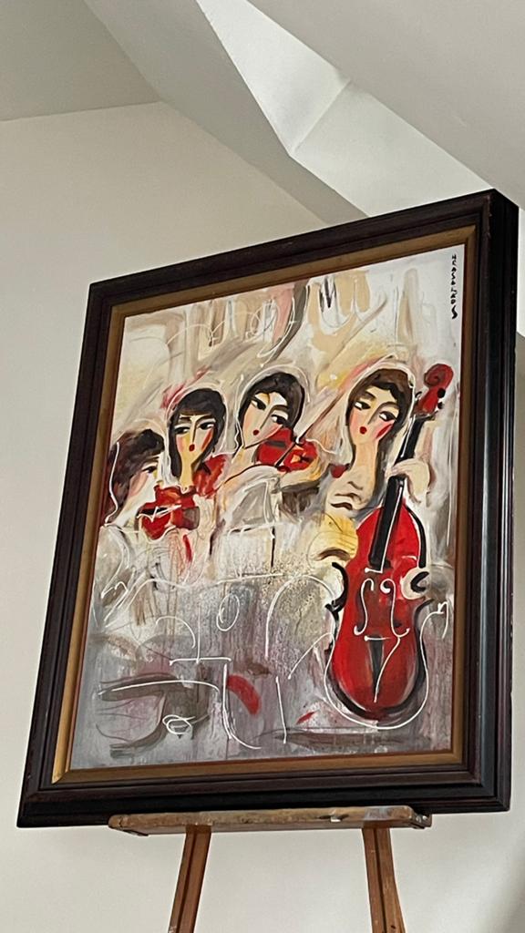 Schilderij Hrasarkos (1975) – Handgesigneerd, Antiek en Kunst, Ophalen