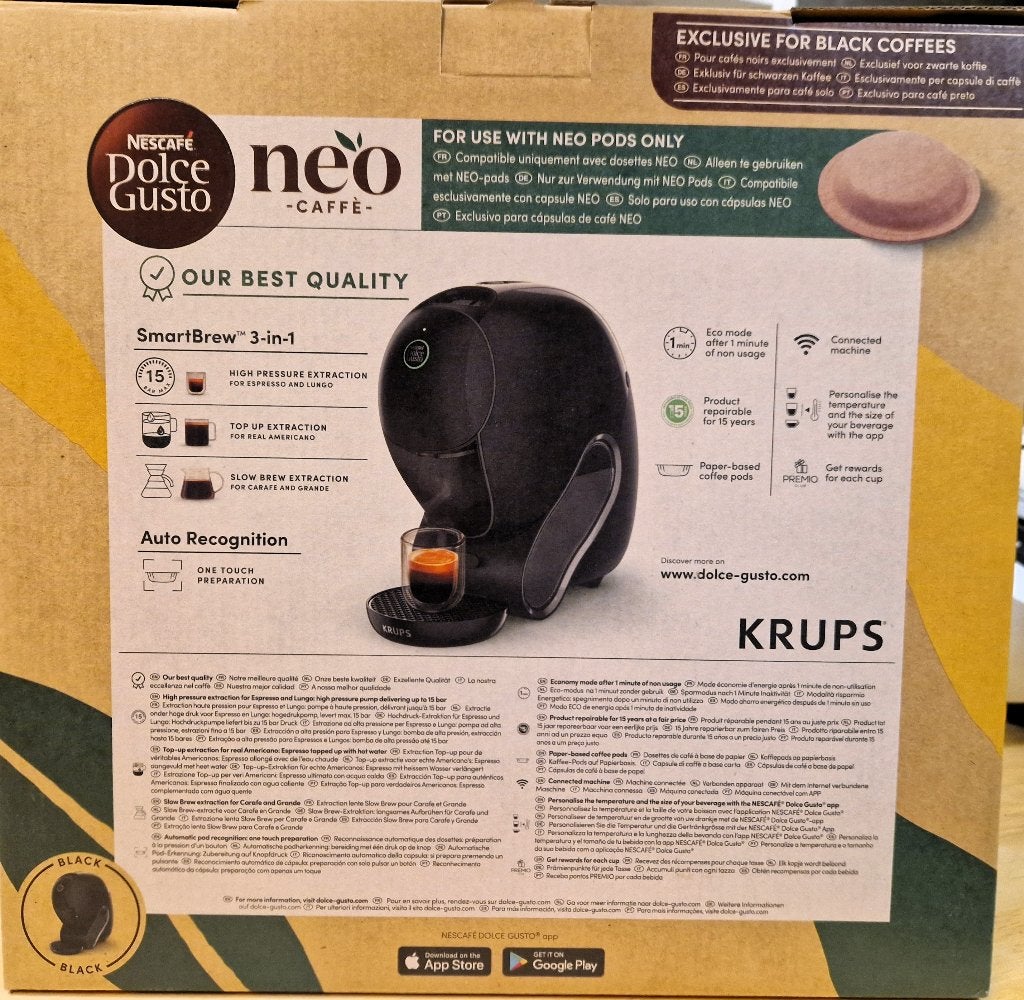 KRUPS machine à café, Enlèvement, Neuf, Machine à espresso, Dosettes et capsules de café