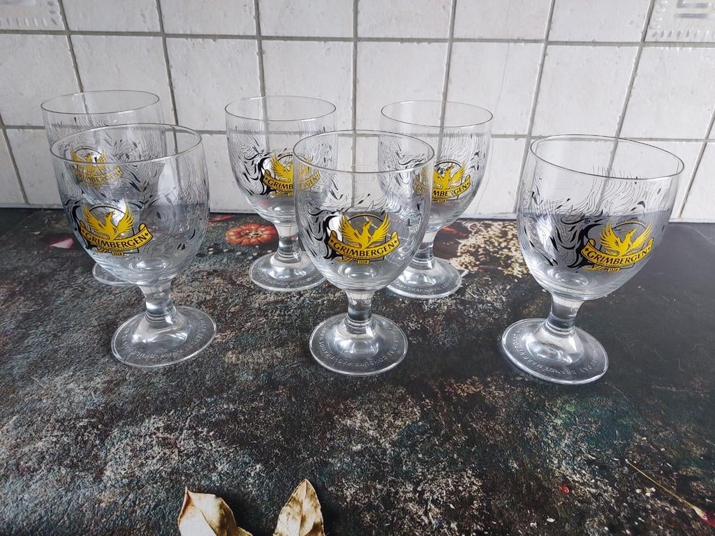 Leuke grimbergen glazen, Ophalen of Verzenden, Zo goed als nieuw, Bierglas