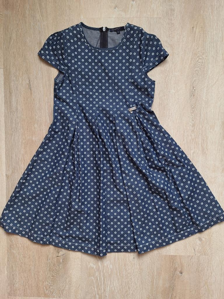 Jeansblauw zomerkleedje meisje Gymp maat 128, Enfants & Bébés, Robe ou Jupe, Comme neuf, Enlèvement, Gymp