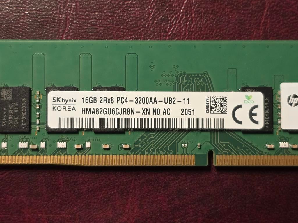 SKhynix 16GB 2Rx8 PC4 - 3200AA DDR4, Computers en Software, RAM geheugen, Ophalen of Verzenden, DDR4, Desktop, 16 GB