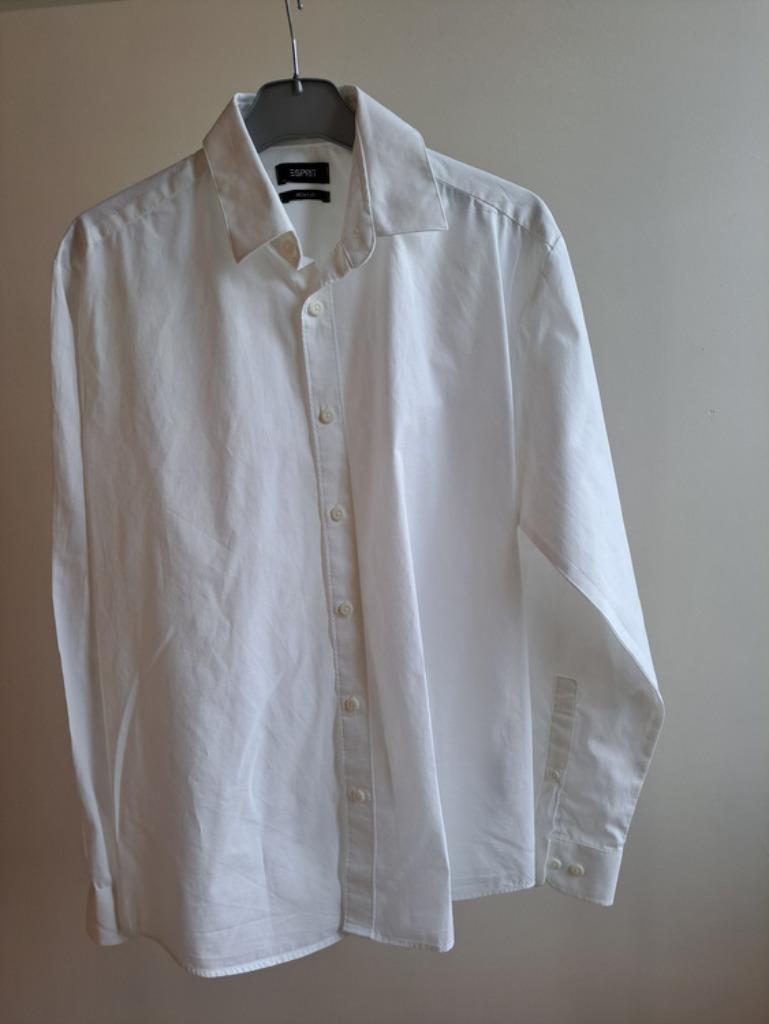 Esprit wit herenhemd maat XS maat 170  - als nieuw, Overhemd of Blouse, Ophalen of Verzenden, Zo goed als nieuw, Esprit