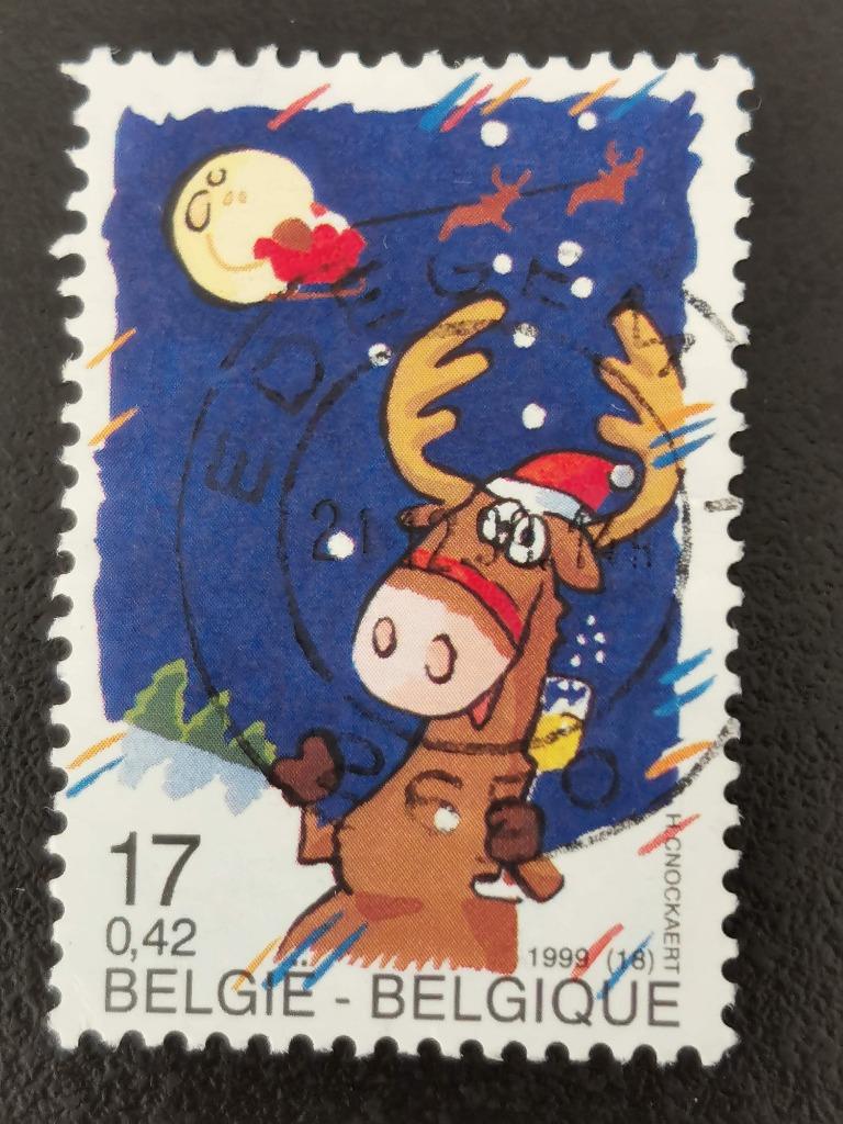 Belgique 1999 - Noël, rennes, Enlèvement ou Envoi, Affranchi, Noël