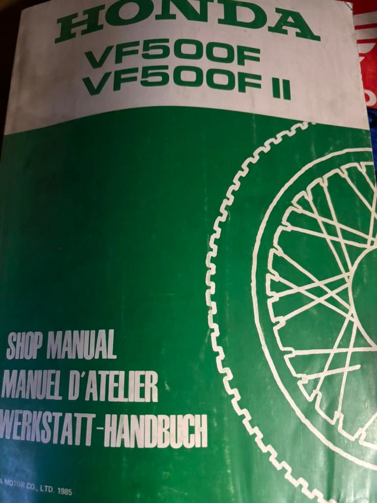 Werkplaatshandboek Honda VF500 Four, Four F2, Motoren, Ophalen of Verzenden, Honda
