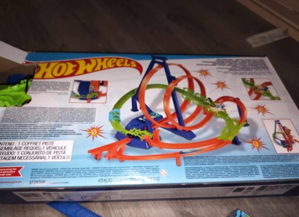 2 hot Wheels racebanen, Ophalen, Racebaan, Zo goed als nieuw, Hot Wheels