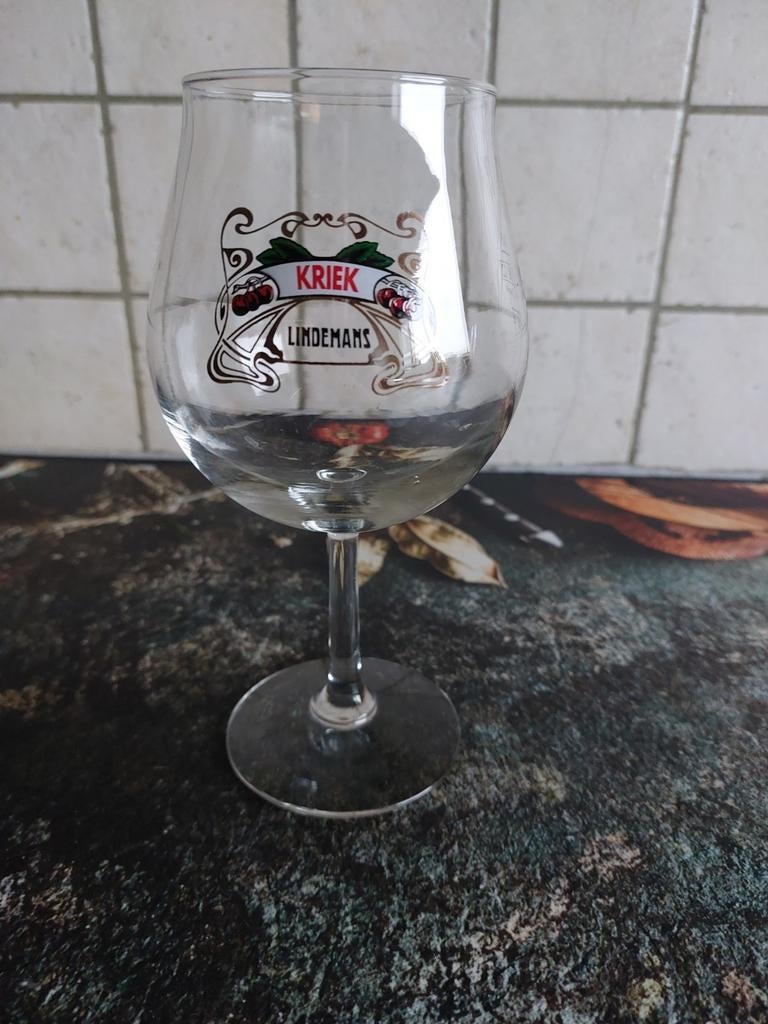 Kriek lindemans bolletjes glas, Verzamelen, Biermerken, Ophalen of Verzenden, Zo goed als nieuw, Glas of Glazen, Overige merken
