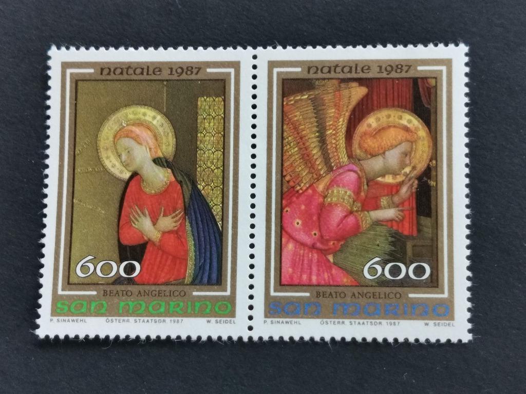 San Marino 1987 - Kerstmis - kunst - Fra Angelico - engel **, Ophalen of Verzenden, Postfris