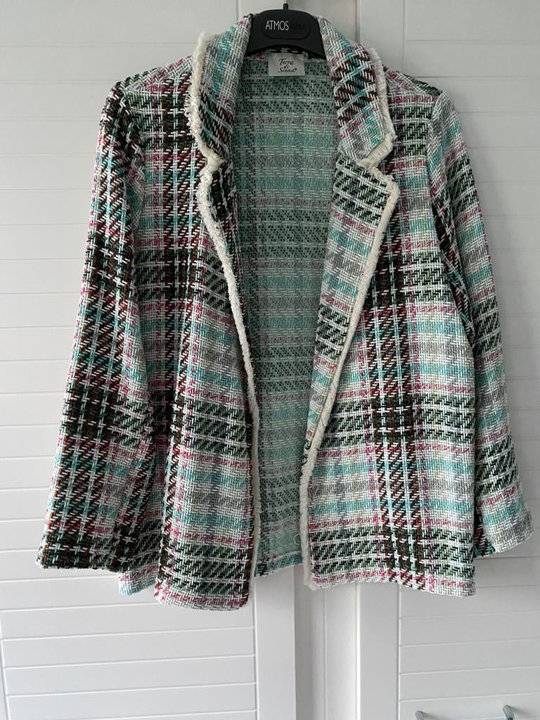 Groen geruite blazer Terra Di siena taille unique, Terra di Siena, Ophalen of Verzenden, Zo goed als nieuw, Jasje