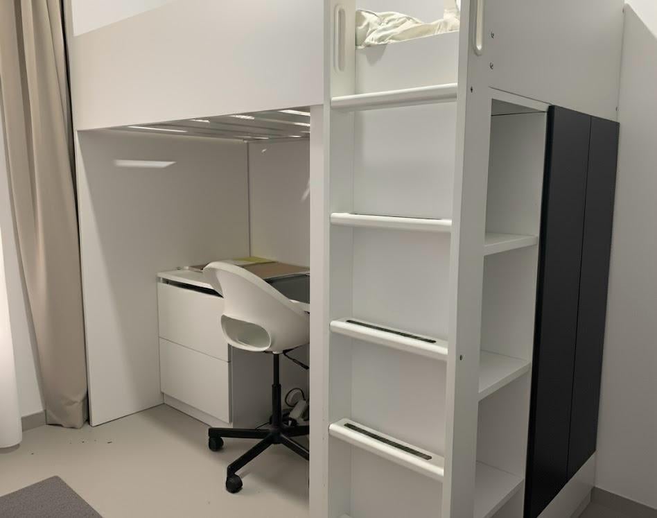 LIT MEZZANINE SMASTAD COMPLÈTEMENT EN ORDRE, 100 cm, Enlèvement ou Envoi, 180 à 200 cm, 200 cm