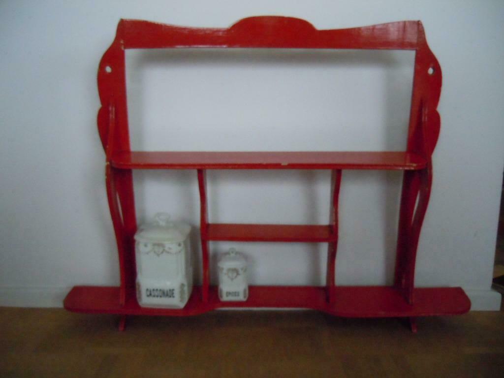 étagère à épices antique avec 11 pots 2 carafes porcelaine, Enlèvement