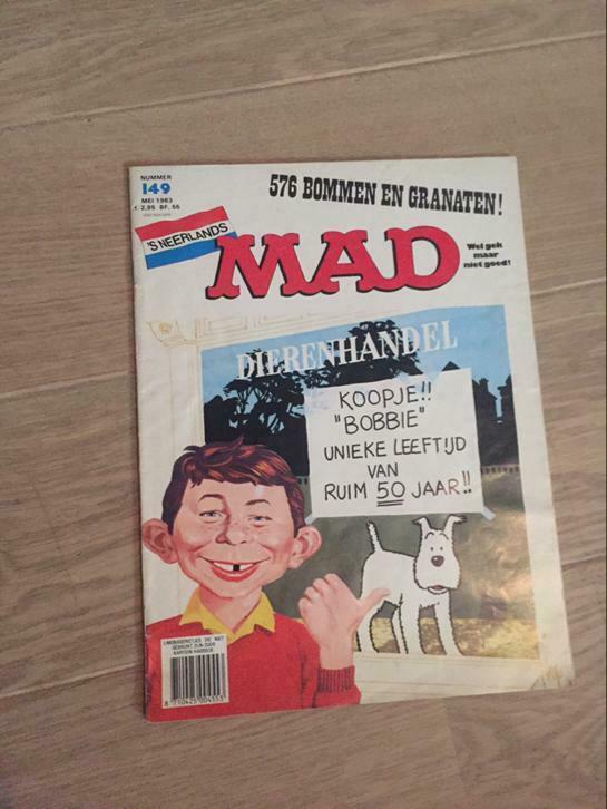 Mad 149 Kuifje parodie, Verzenden