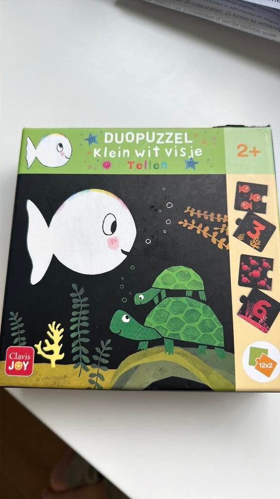 Duopuzzel klein wit visje, Ophalen of Verzenden, Gebruikt