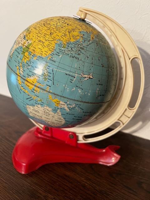 Globe terrestre en tôle sur socle Allemand 1950's, Antiquités & Art, Enlèvement