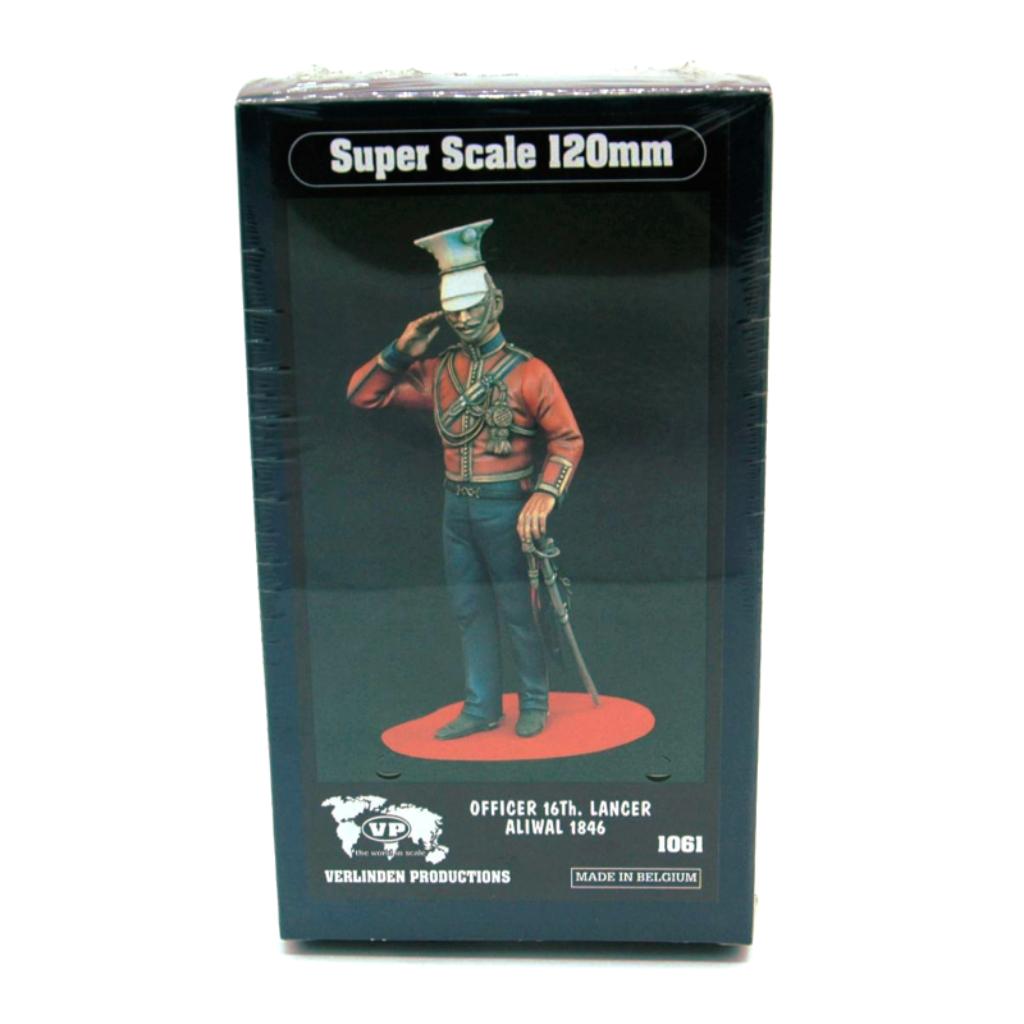 Verlinden 120 mm 1/16 officier britannique 16e lanceurs bata, Enlèvement ou Envoi, Neuf, Plus grand que 1:35, Personnage ou Figurines
