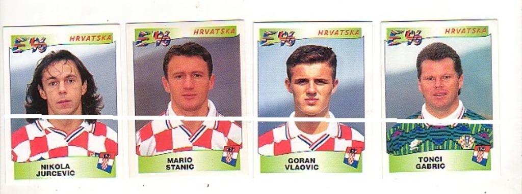 Panini Europe '96/Croatie/4 autocollants, Collections, Articles de Sport & Football, Envoi, Comme neuf, Affiche, Image ou Autocollant