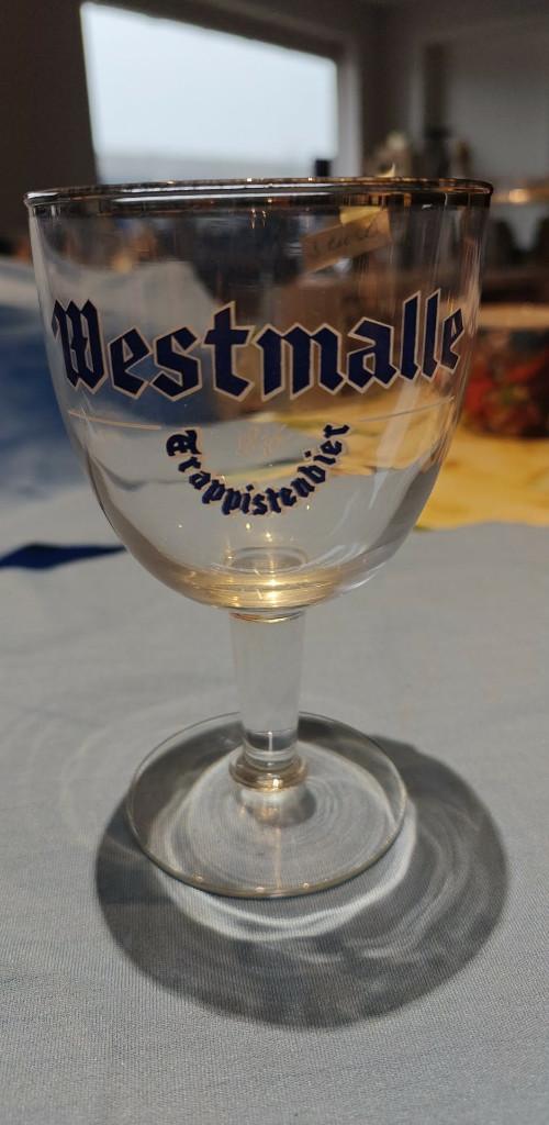 glas trappistenbier Westmalle, Enlèvement ou Envoi, Comme neuf, Verre ou Verres, Autres marques