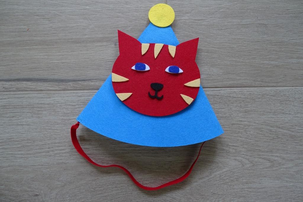 Vilten hoedje poes / kat NIEUW, Enlèvement ou Envoi, Neuf, Garçon ou Fille